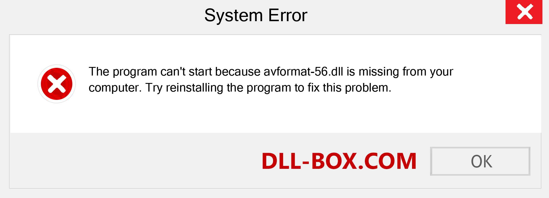  avformat-56.dll file is missing?. Download for Windows 7, 8, 10 - Fix  avformat-56 dll Missing Error on Windows, photos, images