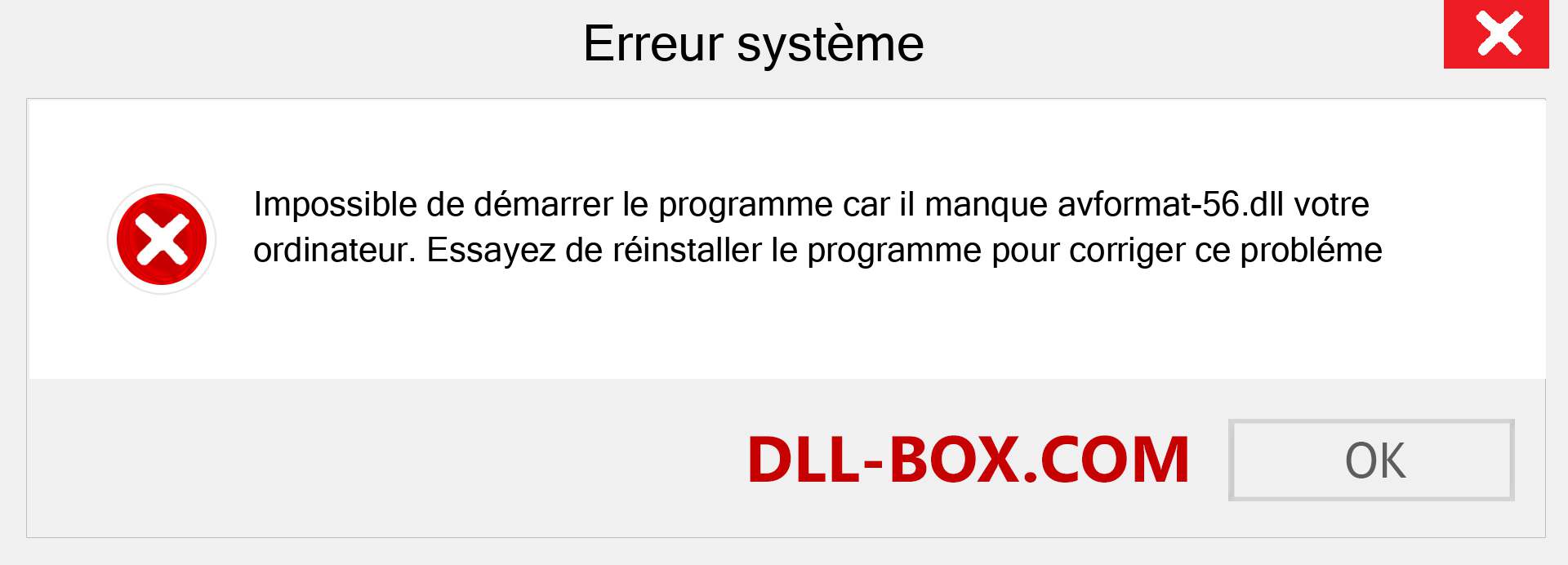 Le fichier avformat-56.dll est manquant ?. Télécharger pour Windows 7, 8, 10 - Correction de l'erreur manquante avformat-56 dll sur Windows, photos, images